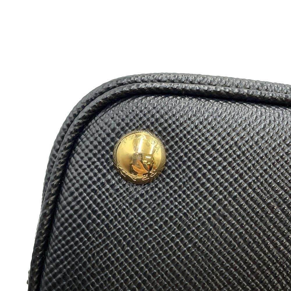 Prada handbag Double Saffiano leather black bag - Picture 11 of 12